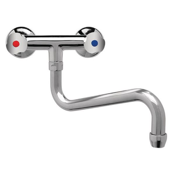 Robinet Gastro-Inox "Haute Performance" Duobloc modèle mur bas 25mm (Ø) 250mm, Haute Performance, 402.016