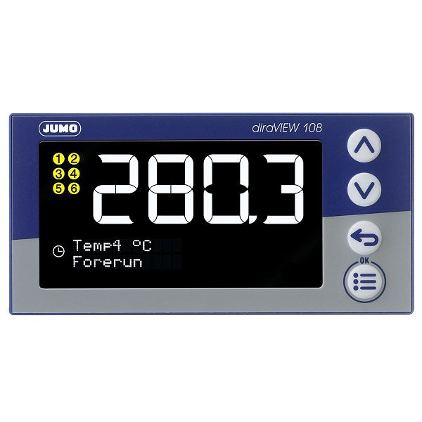 JUMO Indicateur numérique universel, montage sur panneau, 96x48 mm, AC 110 à 240 V, 00694785