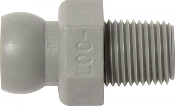 Loc-Line NPT-Anschluss R1/8" grau, VE: 50 Stück, L49425G