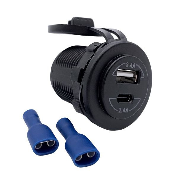 Prise double USB Offgridtec 12V/24V 4,8A, 8-01-014880