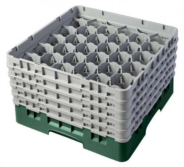 Panier de lavage Cambro 30 compartiments Camrack® 25,7 cm vert bouteille, paquet de 2, 30S958119