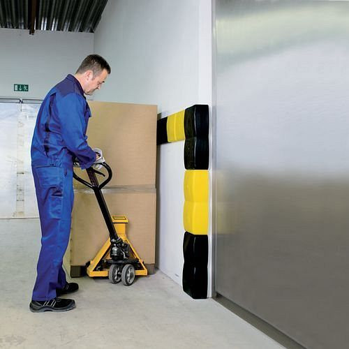Profilé de protection d'angle DENIOS 500, en polyéthylène (PE), 250 x 125 x 500 mm, jeu = 2 pièces