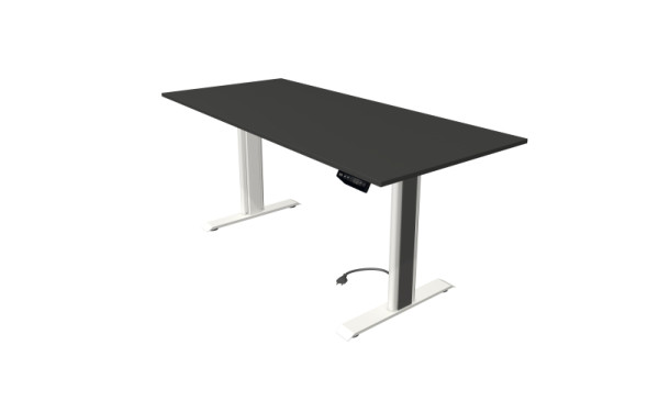 Kerkmann table debout/assise Move 1 advance 180 x 80 cm structure blanc, plateau de table anthracite, 10291013