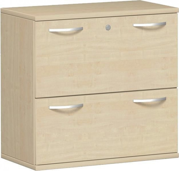 geramöbel classeur 2 dossiers suspendus avec verrouillage central et serrure de tiroir, verrouillable, 800x425x768, érable/érable, N-10HR208-AA