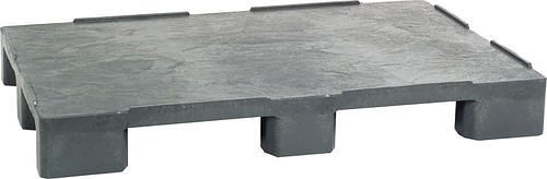 Palette universelle DENIOS, en PE-RE, 800 x 1200 x 150 mm, 9 pieds, avec bord, lot de 5, 312644