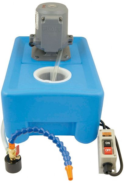 Système de refroidissement ELMAG 9 l complet, avec pompe submersible 230 volts, 9 W, 24 l/min, hauteur de refoulement max 2,5 mètres, 370x250x310 mm, 16078