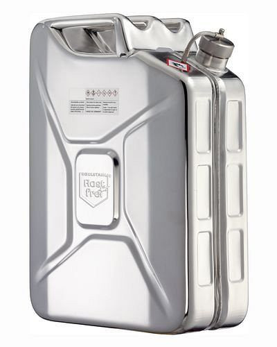 Bidon en acier inoxydable DENIOS avec bouchon à vis et soupape de surpression, volume de 20 litres, 117-340