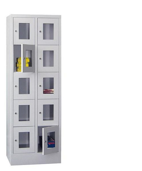 PAVOY Armoires-vestiaires avec piètement, largeur du compartiment 300 mm, avec portes-fenêtres d'inspection, 21213-253-091