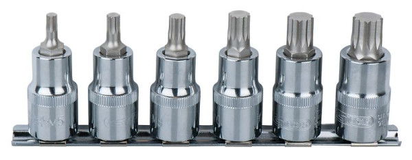 KS Tools Jeu de douilles 1/4" CHROMEplus XZN, 6 pièces, 918.0645
