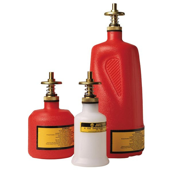 Récipient doseur Justrite 1404, 7,9 cm x 14 cm, rouge, JUT14004RD