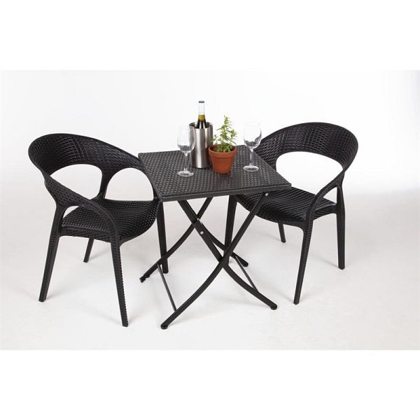 Table carrée pliable en rotin Bolero 60cm, GL302