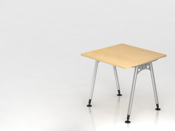 Bureau Hammerbacher pied A 80x80 érable, forme rectangulaire, VAS08/3/S