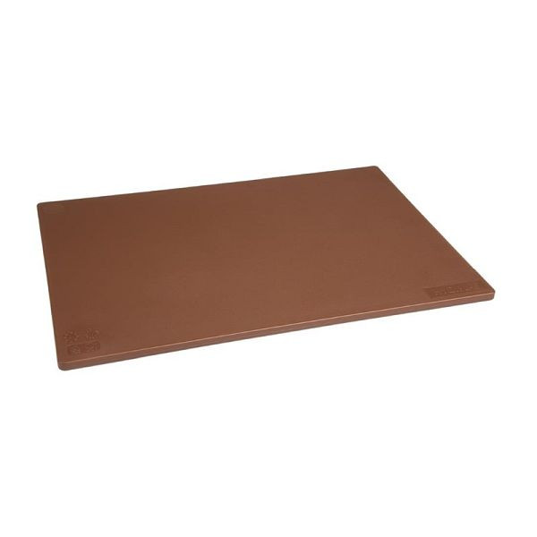 Planche à découper Hygiplas LDPE marron 450x300x12mm, J256