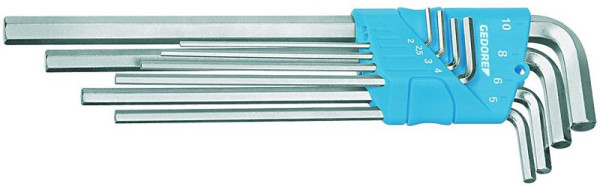 Jeu de tournevis coudés GEDORE pour vis à six pans creux, extra long, 1543555