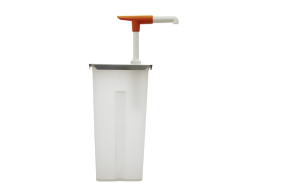 Distributeur doseur à bouton-poussoir Schneider avec couvercle en acier inoxydable, 5L-105x140x345 mm avec pompe, 154722