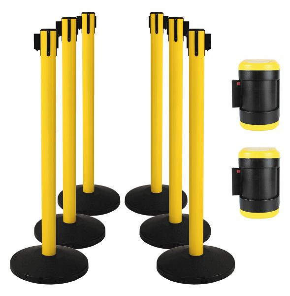 Kraftwerk set 6 supports de barrière + 2 cassettes de sangles, 107.000.100