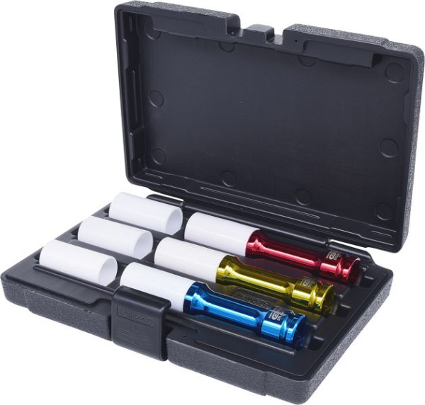 KS Tools Jeu de douilles à chocs en aluminium 1/2", longues, 6 pièces, 515.1040