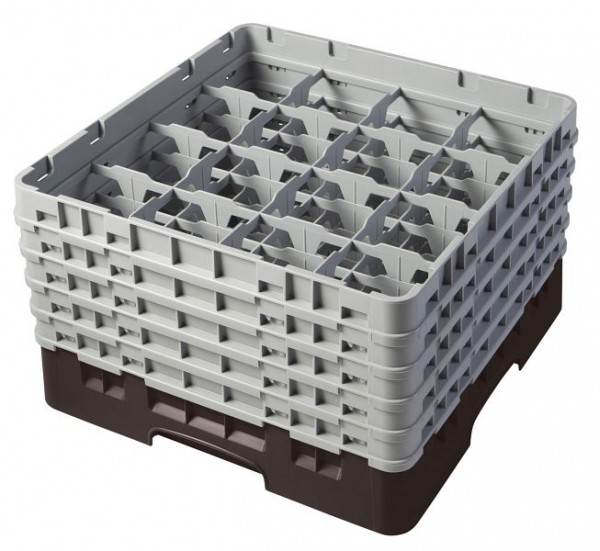 Panier de lavage Cambro 16 compartiments Camrack® Hauteur: 25 cm Brun, SU: 2 pièces, 16S958167