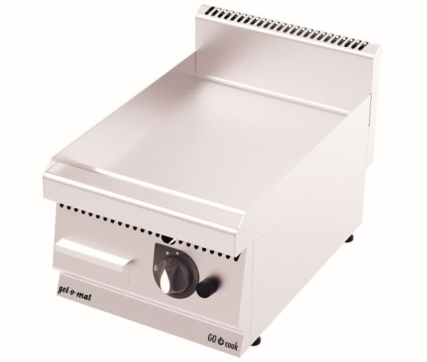 Plaque de cuisson à gaz gel-o-mat en acier inoxydable lisse, GO Cook 600, 9,2 kW gaz, GF6060G