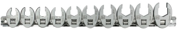 Jeu de clés polygonales ouvertes SW, 10-19 mm, 3/8", 10 pièces, 01480L