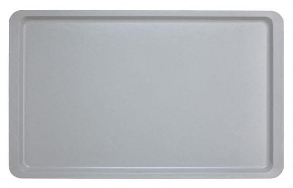 Cambro Plateau Versa en polyester avec finition lisse Forme de rebord plat 53 x 32,5 cm Gris clair Lot de 12, GP4002A27