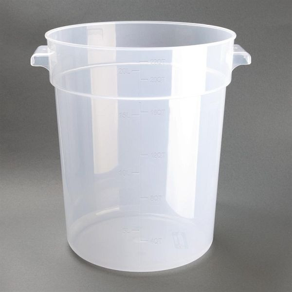 Récipient alimentaire rond en polypropylène Vogue 20L, DJ962