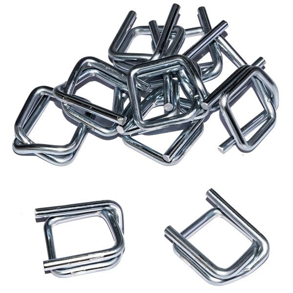 Pinces métalliques LINDER galvanisées, pour largeur de bande 32-35 mm, 250 pièces, B10