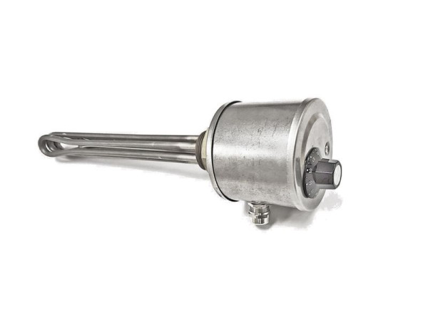 Chauffage à visser Schultze G1 1/2, eau chaude/PV, régulateur 30-80°C/STB 100°C, 3,0kW ET 380mm, EHKG1128AB3