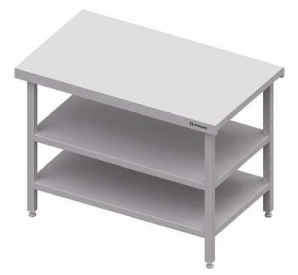Édition neutre Stalgast avec base et étagère intermédiaire 700x735x880 mm, couvercle en acier inoxydable, CF07112