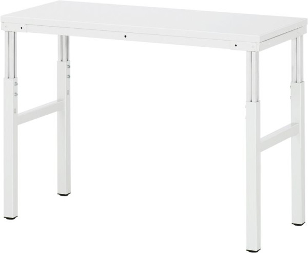 Table de base RAU (système de poste de travail série E), plan de travail avec revêtement en stratifié dur, 700x650-1000x500 mm, EB-AT-0700-500H.12