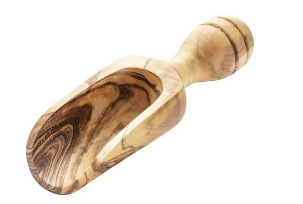 Pelle APS -OLIVE-, longueur : 13,5 cm, bois d'olivier, couleur et grain uniques, 01020