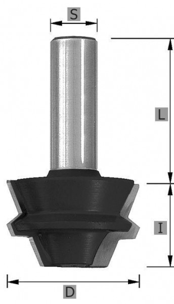 Set de coupe-colle à onglet Edessö HW, 45 °, A: 37,3, <: 22,5 °, B: 22,2, C: 12, 122422512