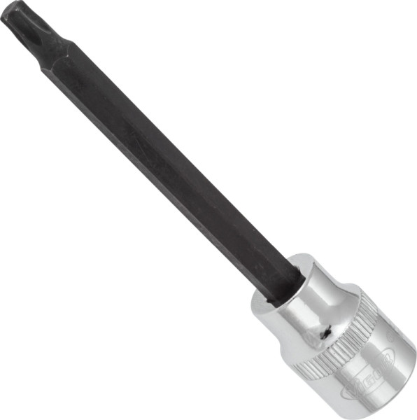 Embout de tournevis VIGOR TORX, carré creux 10 mm (3/8"), profil TORX interne, T27, longueur : 93 mm, pour fonctionnement manuel, V6086
