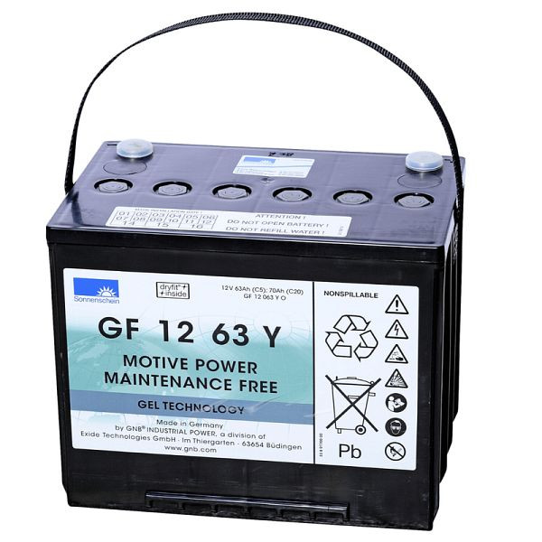 Batterie EXIDE GF 12063 YO, absolument sans entretien, 130100026