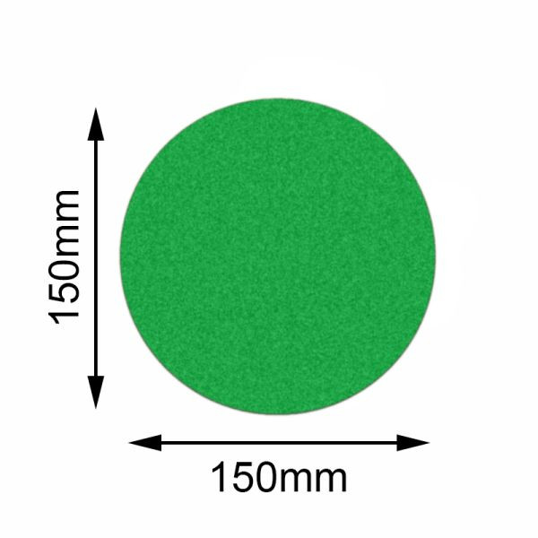 Marqueur de sol Mehlhose Cercle vert de sécurité 150 mm, UE : 10 pièces, KSUK1V10