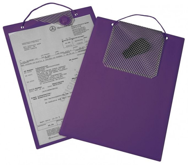 Pochette de commande de voiture Eichner avec fermeture magnétique, A4, pour car board, violet, 9219-01217