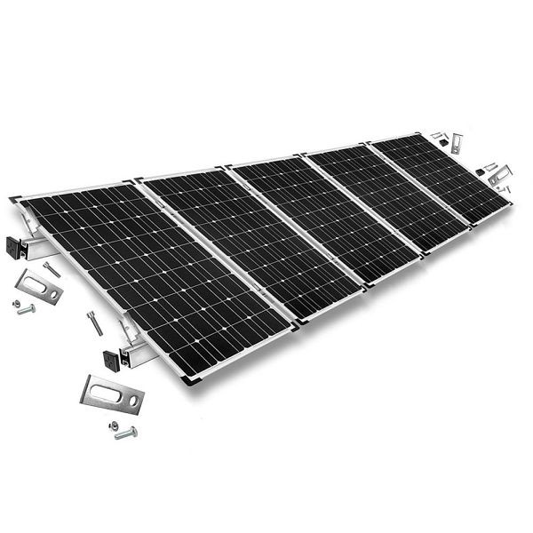 Kit de fixation Offgridtec avec vis de suspension pour installation sur toit en pente 5 panneaux solaires hauteur de cadre 35 mm, 8-01-013765-010