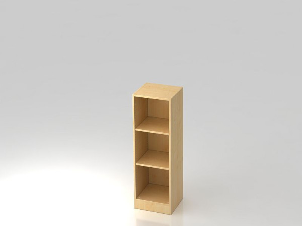 Étagère étroite Hammerbacher 3OH avec panneau de base en érable, 40,6x40x127 cm (LxPxH), V6050/3