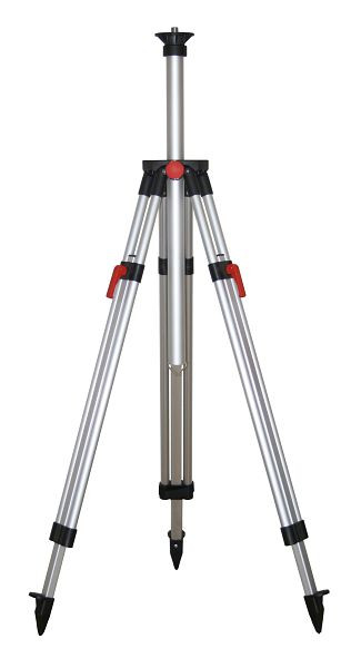 Trépied de mise à niveau NESTLE construction légère en aluminium, 5/8 pouces 77-190cm, avec tube télescopique et tête en plastique, 13001000