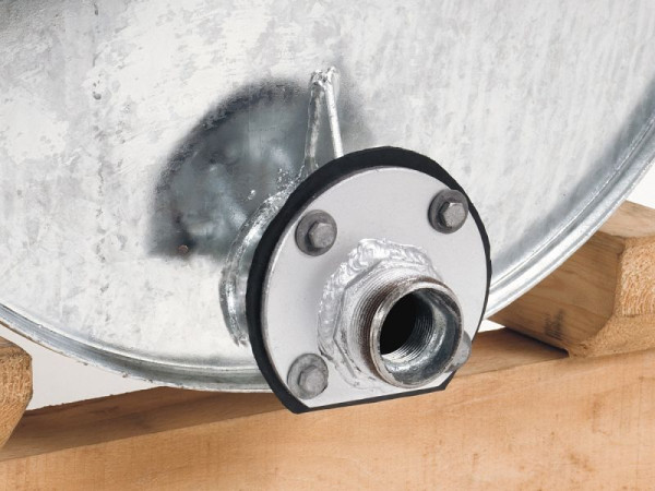 Bride interchangeable Growi pour réservoir d'eau en acier, à visser, diamètre 160 mm, 10038340