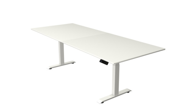 Kerkmann table debout/assise Move 4 nouveau 250 x 100 cm cadre blanc, plateau blanc, 10091210