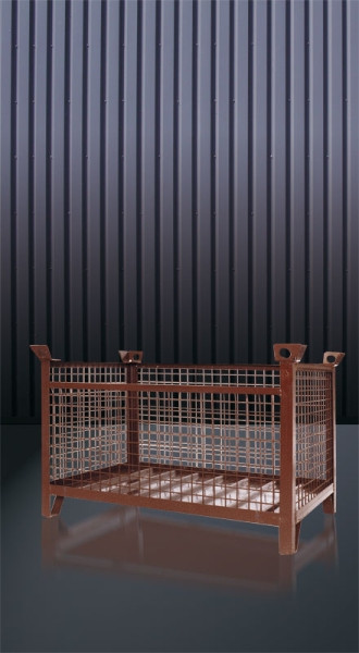 Palette gerbable Eichinger Industrie, 1500 kg, LxlxH 1500x1000x750 mm, brun chocolat, 13150400000000