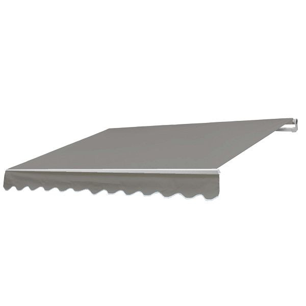 Store en aluminium Mendler T790, store à bras articulé protection solaire 4x3m, polyester, gris-brun, 51982