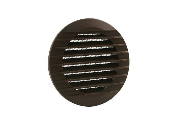 Grille de ventilation Marley 190x150mm ronde pour installation en tube marron, 059495