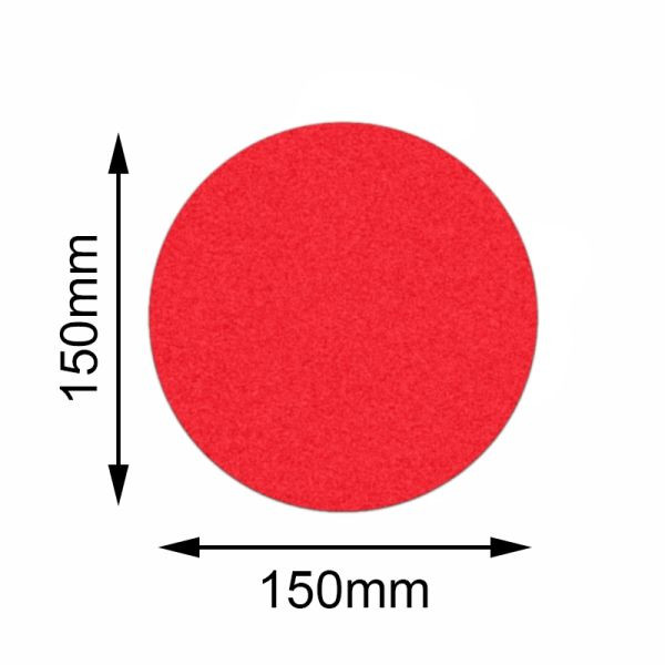 Marqueur de sol Mehlhose Cercle rouge de sécurité 150 mm, UE : 10 pièces, KSRK1V10