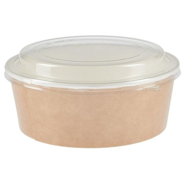 Bols à salade jetables recyclables Colpac avec couvercle grand 1300 ml (lot de 150) (150 pièces), FA374