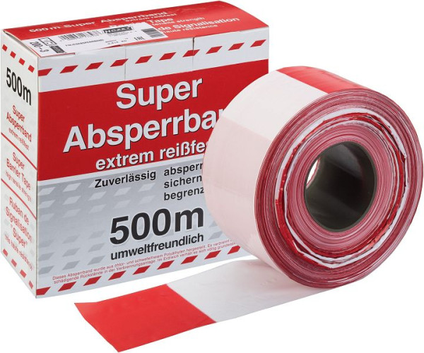 Ruban barrière en aluminium Hazet, rouge / blanc bloqué, 200-3