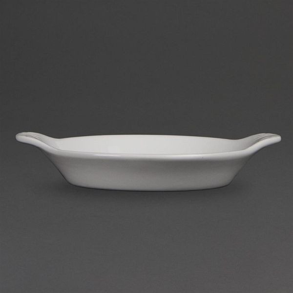 Bols à gratin ronds OLYMPIA Whiteware blanc 17 x 14cm, UV: 6 pièces, W439