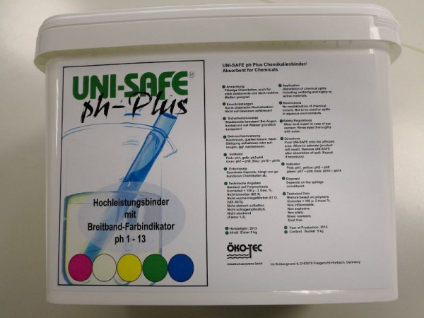 Ökotec UNI-SAFE PH Plus, liant huileux et chimique, seau PP, UE : 5 kg, N1303