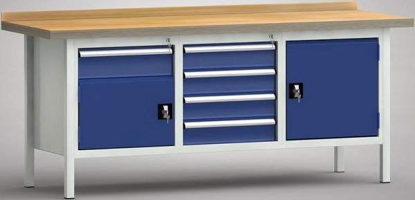 Etabli standard KLW - 2000 x 700 x 840 mm L x P x H, WS247N-2000M40-E7043